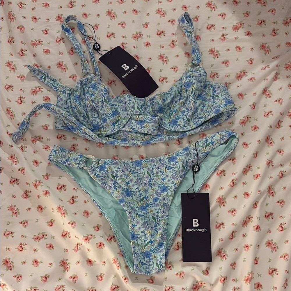 Blackbough Women's Floral Bikini Set - Blue